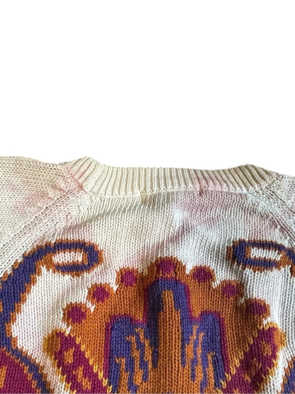Vintage B. Diffusion Paisley Ramie Cotton Sweater Medium - Picture 10 of 12